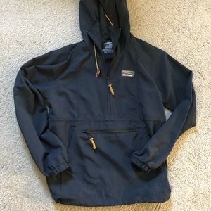 LL Bean black waterproof pullover quarter zip